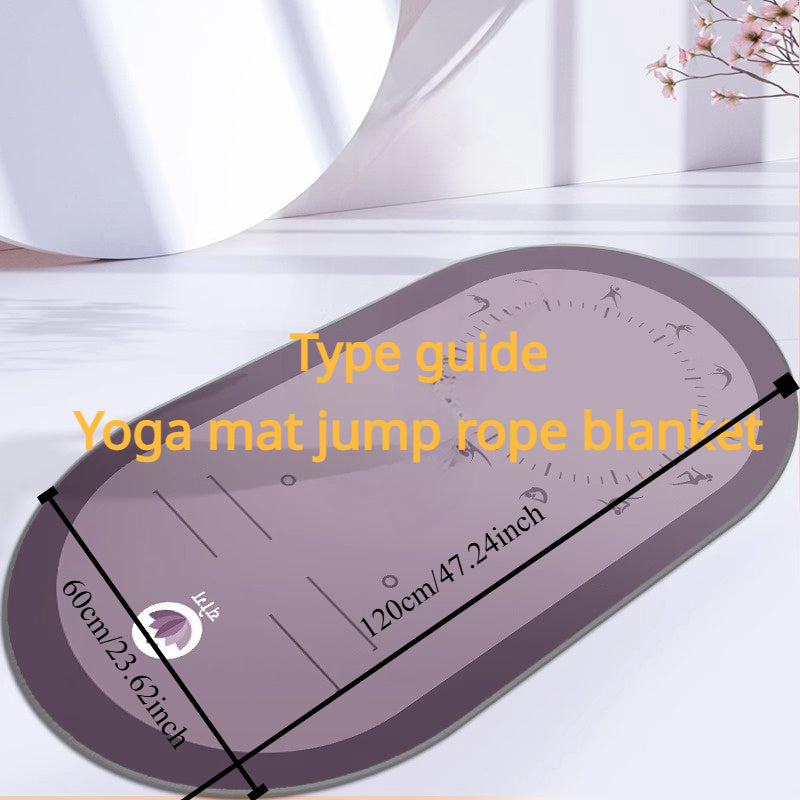 Professional Yoga Mat with Asana Guide Wire