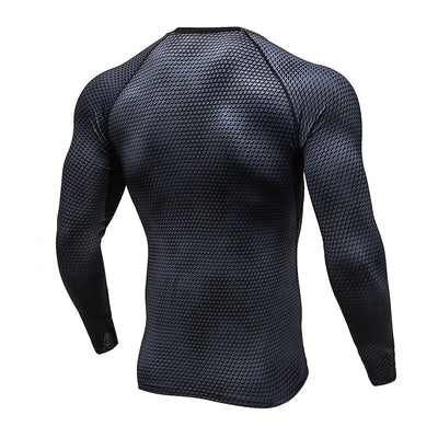 Long Sleeve Fitness Tights Sport Shirt Men , Quickly Dry  Soccer Jersey Running T-shirts Gym Clothing Crossfit Top Mens Rashgard