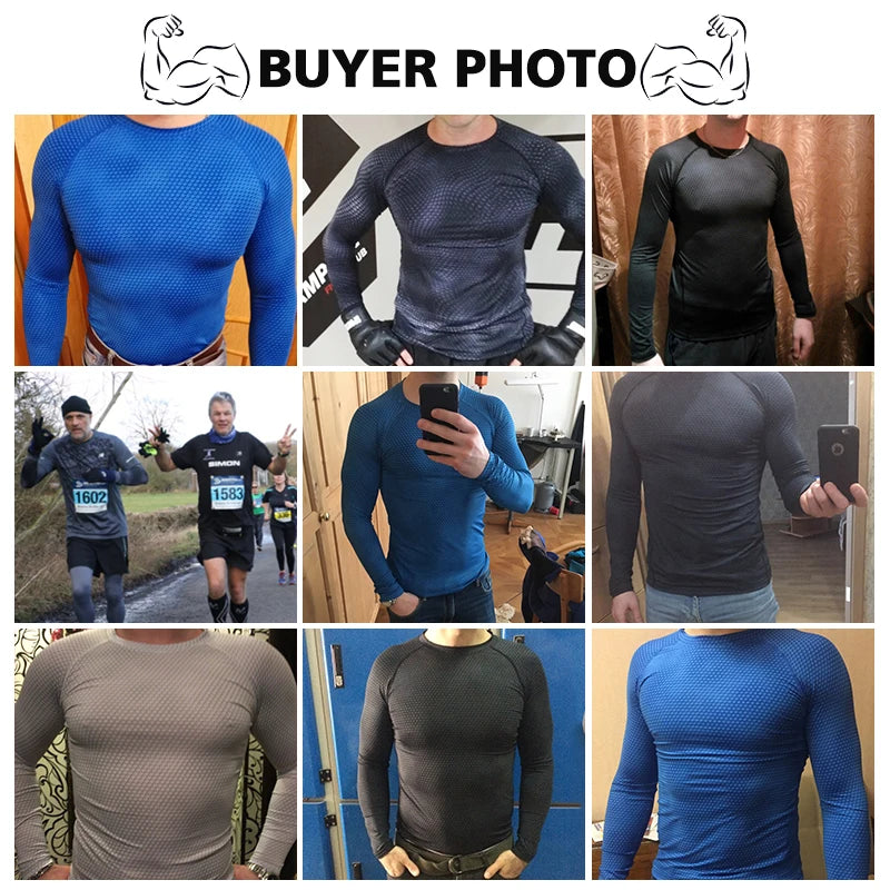 Long Sleeve Fitness Tights Sport Shirt Men , Quickly Dry  Soccer Jersey Running T-shirts Gym Clothing Crossfit Top Mens Rashgard