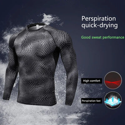 Long Sleeve Fitness Tights Sport Shirt Men , Quickly Dry  Soccer Jersey Running T-shirts Gym Clothing Crossfit Top Mens Rashgard