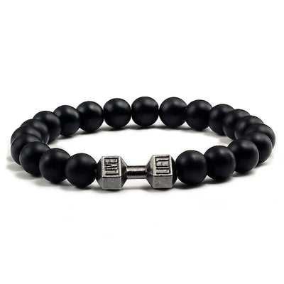 Natural Volcanic Stone Bracelet unisex (Zinc alloy)