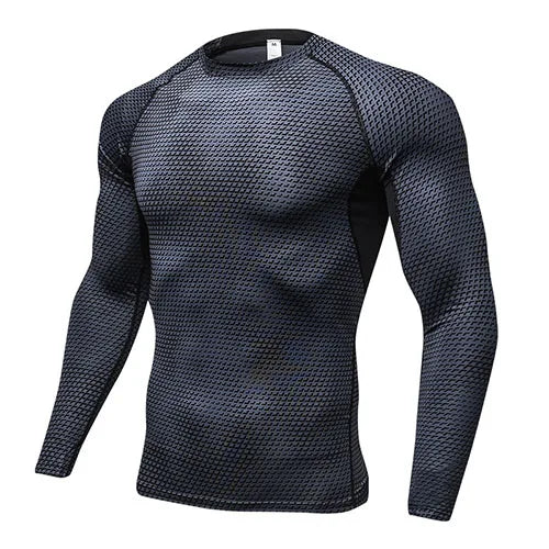 Long Sleeve Fitness Tights Sport Shirt Men , Quickly Dry  Soccer Jersey Running T-shirts Gym Clothing Crossfit Top Mens Rashgard