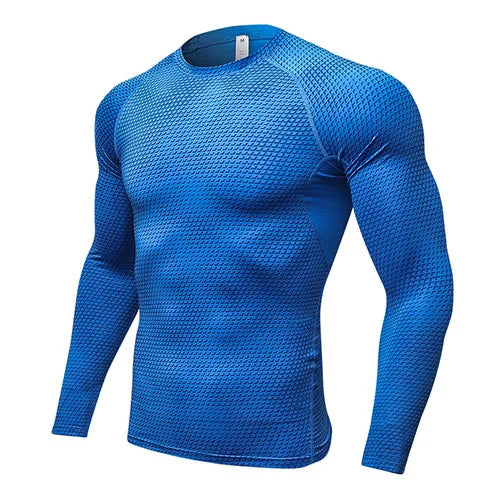 Long Sleeve Fitness Tights Sport Shirt Men , Quickly Dry  Soccer Jersey Running T-shirts Gym Clothing Crossfit Top Mens Rashgard