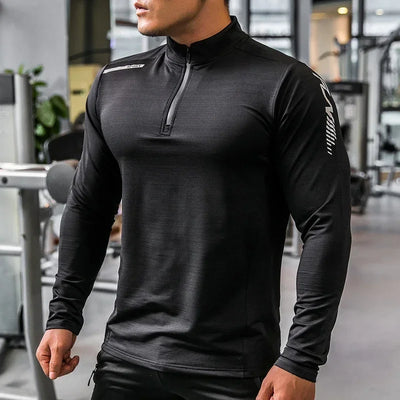 Mens Gym Compression Shirt Male Rashgard Fitness Long Sleeves Running Clothes Homme T-shirt Football Jersey Sportswear Dry Fit