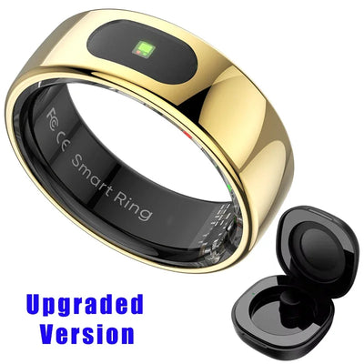 Smart Ring with Charging Case for Skin Temperature Measure,Message Call band