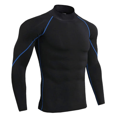 Men Bodybuilding Sport T-shirt Quick Dry Running Shirt Long Sleeve Compression Top Gym T Shirt Men Fitness Tight Rashgard