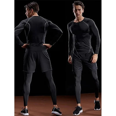 Compression Running T Shirt Men Sportswear Long Sleeve Workout Jersey Gym Fitness Tights Training Rashgard Sport T-shirt Men