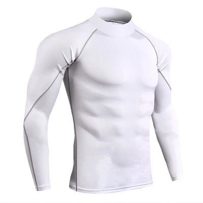 Men Bodybuilding Sport T-shirt Quick Dry Running Shirt Long Sleeve Compression Top Gym T Shirt Men Fitness Tight Rashgard