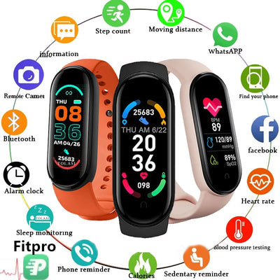 M6 Smart Watch Men Women Fitness Band