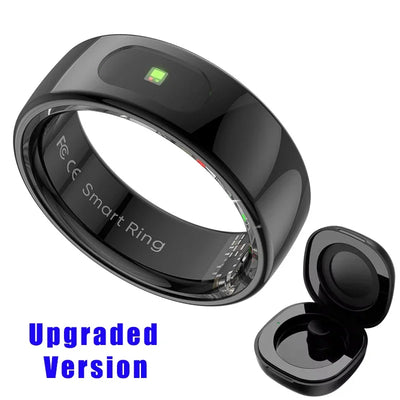 Smart Ring with Charging Case for Skin Temperature Measure,Message Call band