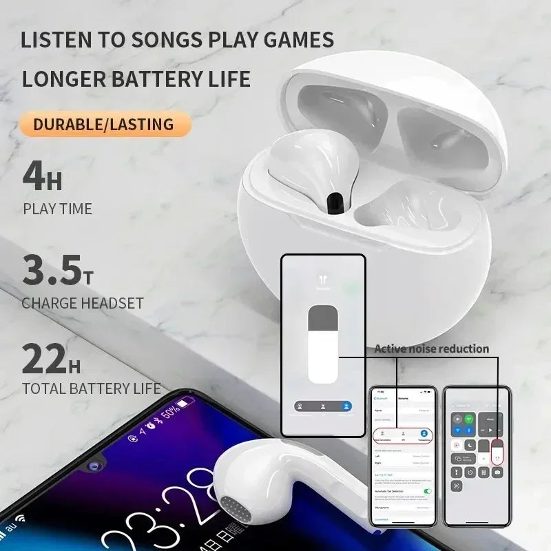 TWS Pro6 Earphone Bluetooth Headphones