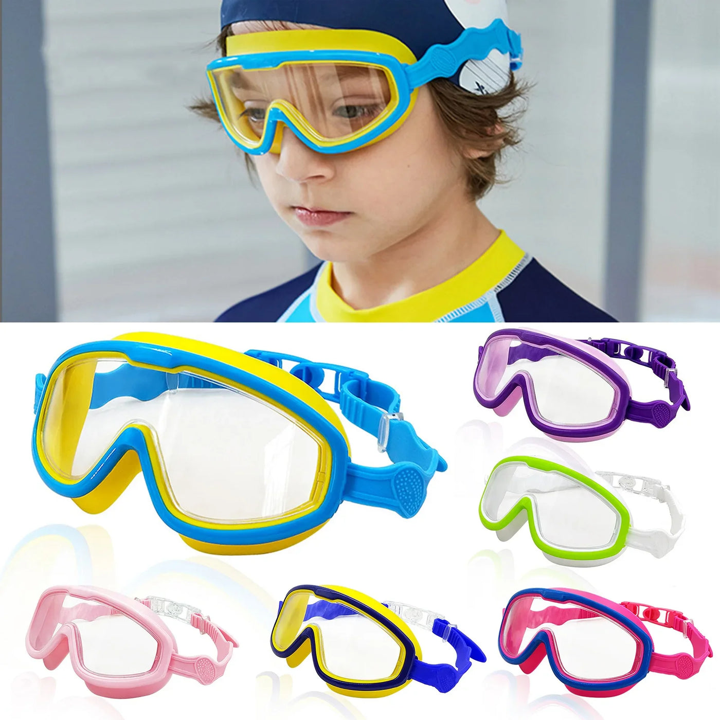 Big Frame Kids Anti Fog Swim Goggles