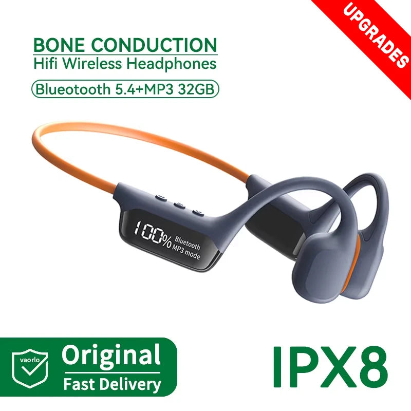 Upgrades Bluetooth 5.4 Bone Conduction Wireless Headphones