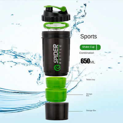 Mixo 3 Layers Protein Powder Shaker  Bottle