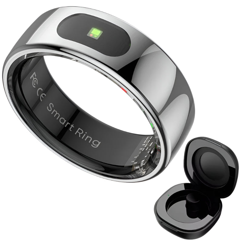 Smart Ring with Charging Case for Skin Temperature Measure,Message Call band