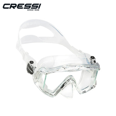 Cressi Snorkeling Diving Mask Swimming Scuba Silicone Skirt Three-Lens for Adults Pano3