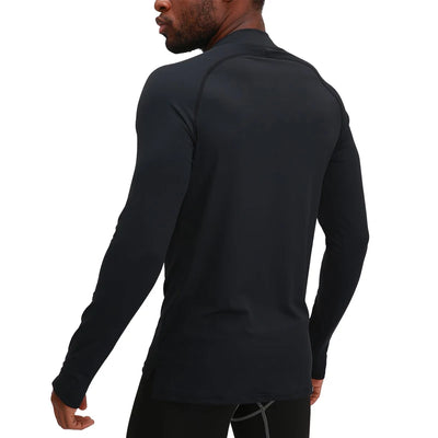 Men Sports Half Zip Long Sleeve Compression Gym Sportswear