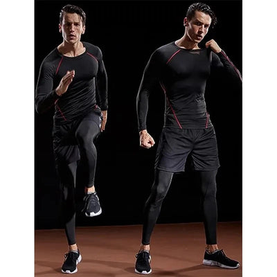 Compression Running T Shirt Men Sportswear Long Sleeve Workout Jersey Gym Fitness Tights Training Rashgard Sport T-shirt Men