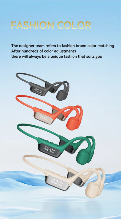 Upgrades Bluetooth 5.4 Bone Conduction Wireless Headphones