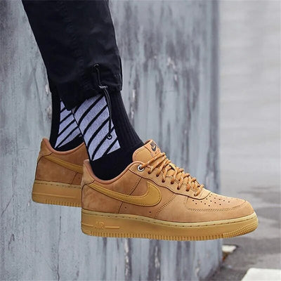 New High Quality Nike Air Force 1 Low 07 Flax Men and Women Skateboarding Shoes Outdoor Sneakers Shock Absorption AA4061 200