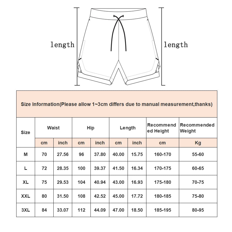 Camo Running Shorts Men Gym Sports Shorts 2 In 1 Quick Dry Workout Training Shorts