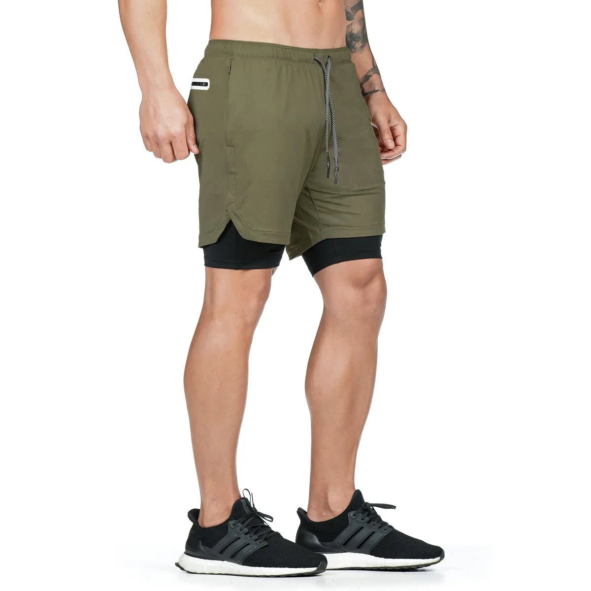 Camo Running Shorts Men Gym Sports Shorts 2 In 1 Quick Dry Workout Training Shorts