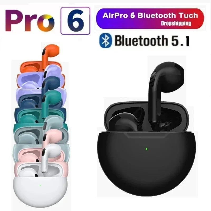 TWS Pro6 Earphone Bluetooth Headphones