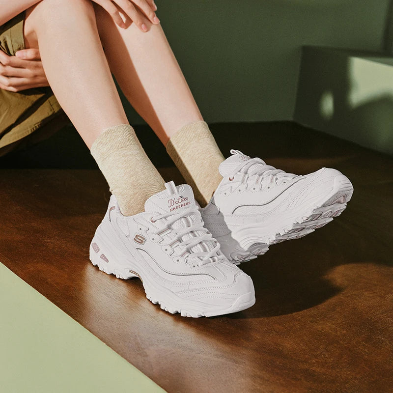 Skechers Shoes for Women "D‘LITES’" Classic Dad Shoes, Comfortable and Breathable Female Chunky Sneakers