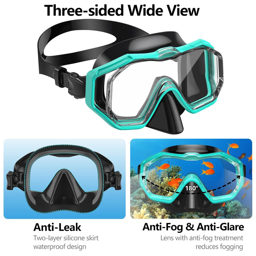 Snorkel Mask Set Scuba Diving Swimming Goggles