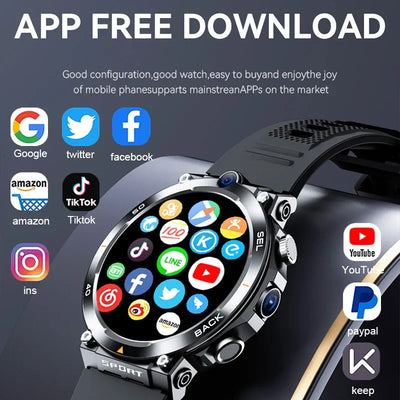 SIM Card Smart Watch Dual Camera GPS Wifi NFC